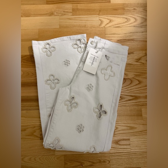 BRAND NEW NWT THE NOLI SHOP KAIA PEARL HIGH RISE JEAN - WHITE 28 - Picture 3 of 5